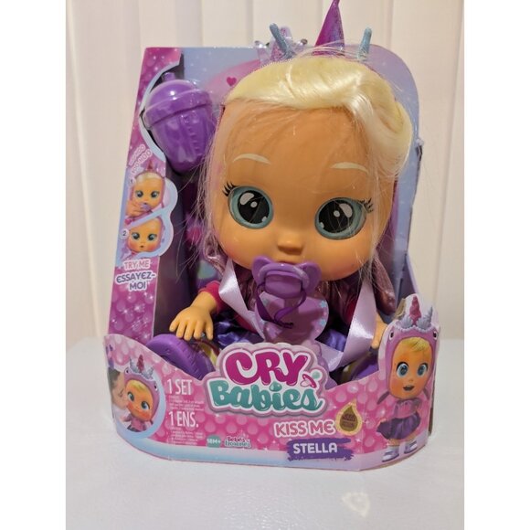 Cry Babies Kiss Me Stella - 12" Baby Doll | Deluxe Blushing Cheeks New in Box - Picture 1 of 9